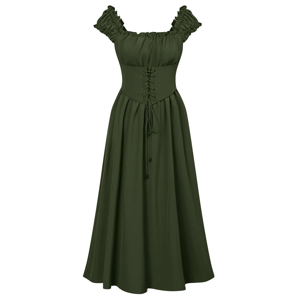 Waist-tight Dress Renaissance Medieval Party Cos Costume