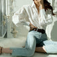 Chemise slim coréenne style occidental pour femme