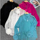 Three-dimensional Plate Flower Stand Collar Long Sleeve Slightly See-through Thin Two-piece Shirt