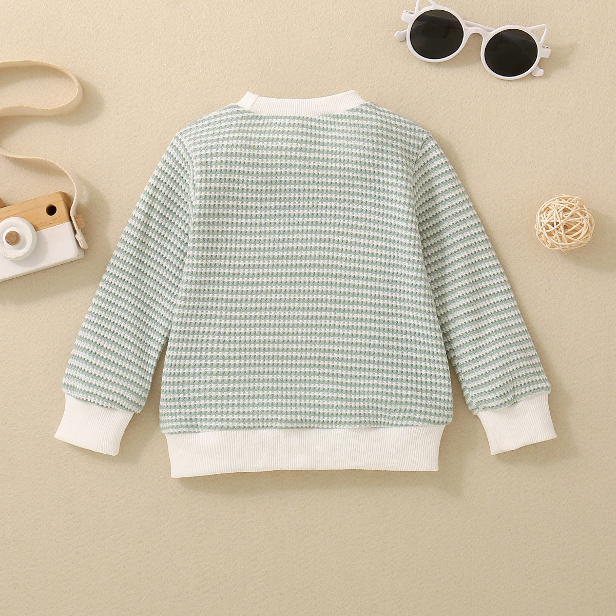 Pull rayé à manches longues et poches pour fille