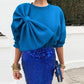 Long Sleeve Solid Color Loose Women's Top