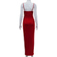 Sling Dress Color Ruffles High Waist Dress