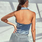 Cotton Street Fashion Temperament Splicing Slim Fit Pullover Top
