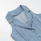 European And American Style Halter Waist-tight French Tea Break Button Denim Long Skirts
