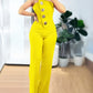 Women's Stitching Asymmetric Hem Jumpsuit