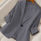 Women's Spring  Autumn Stand Collar Long Sleeve Casual Solid Color Blazer