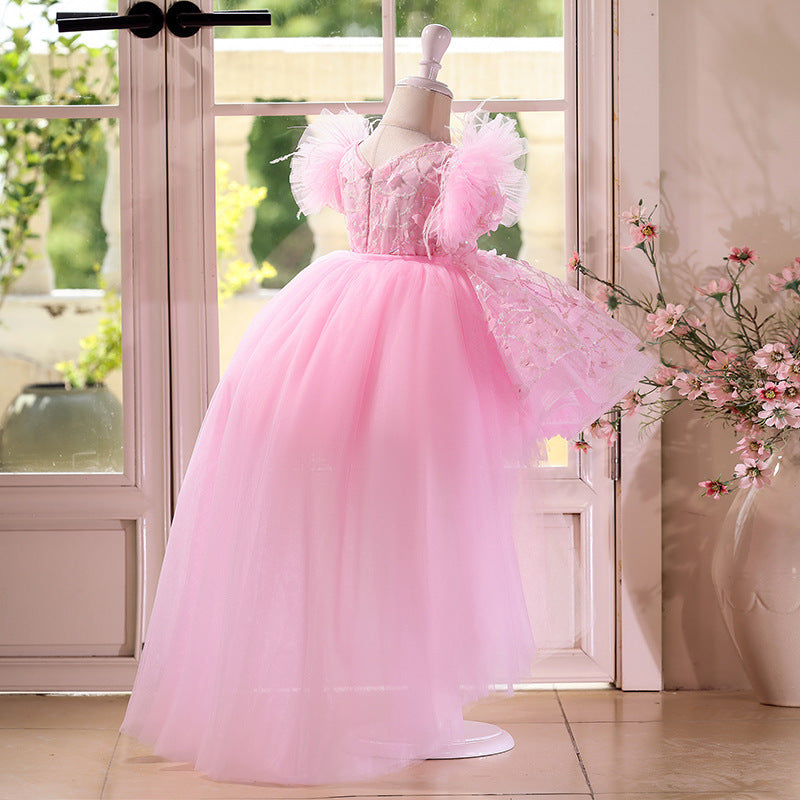 Girl's Princess Dress Beautiful Piano Playing Pettiskirt
