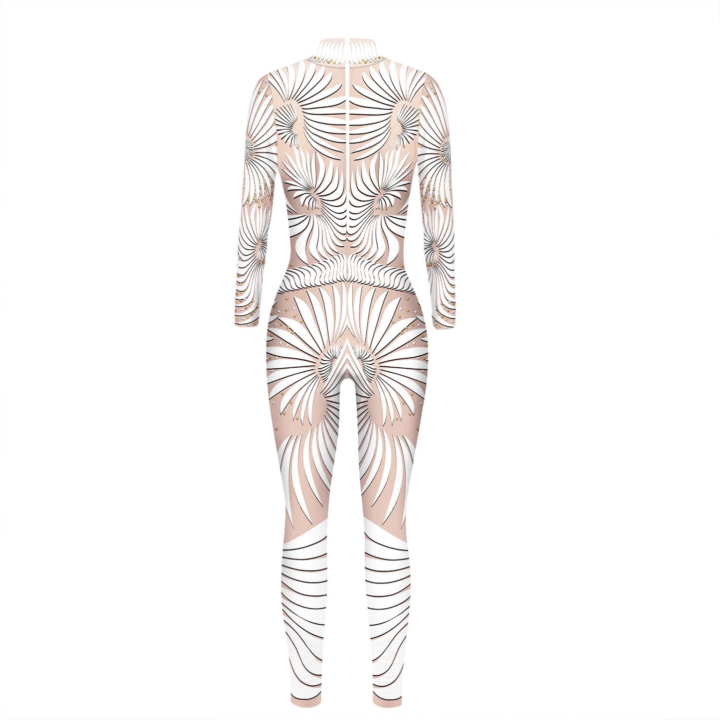 Combinaison imprimée numérique Halloween 3D squelette numérique pour femme