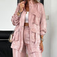 Women's Clothing Straight-leg Trousers Two-piece Set Solid Color Fashion