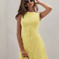 Women's Solid Color Temperament Breasted Sleeveless Dress