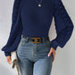 Tricots pour femmes, col rond, coutures, manches longues