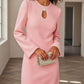 French-style Chic Elegant Solid-color Slim-fit Dress
