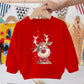 Pull pour enfant imprimé Père Noël, bonhomme de neige, élan