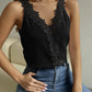 Women's Solid Color Lace Stitching Vest