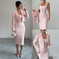 Women's Clothing Skirts Suit Lapel Long Sleeve Short Plaid Jacket