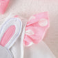 Combinaison à manches longues pour bébé fille avec motif lapin et coiffe