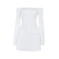 Fashionable Elegant Slim-fit Off-shoulder Bag Cover Long Sleeve Narrow Dress