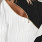European And American Fashion Women's Wear Water Ripple Contrast Color Top