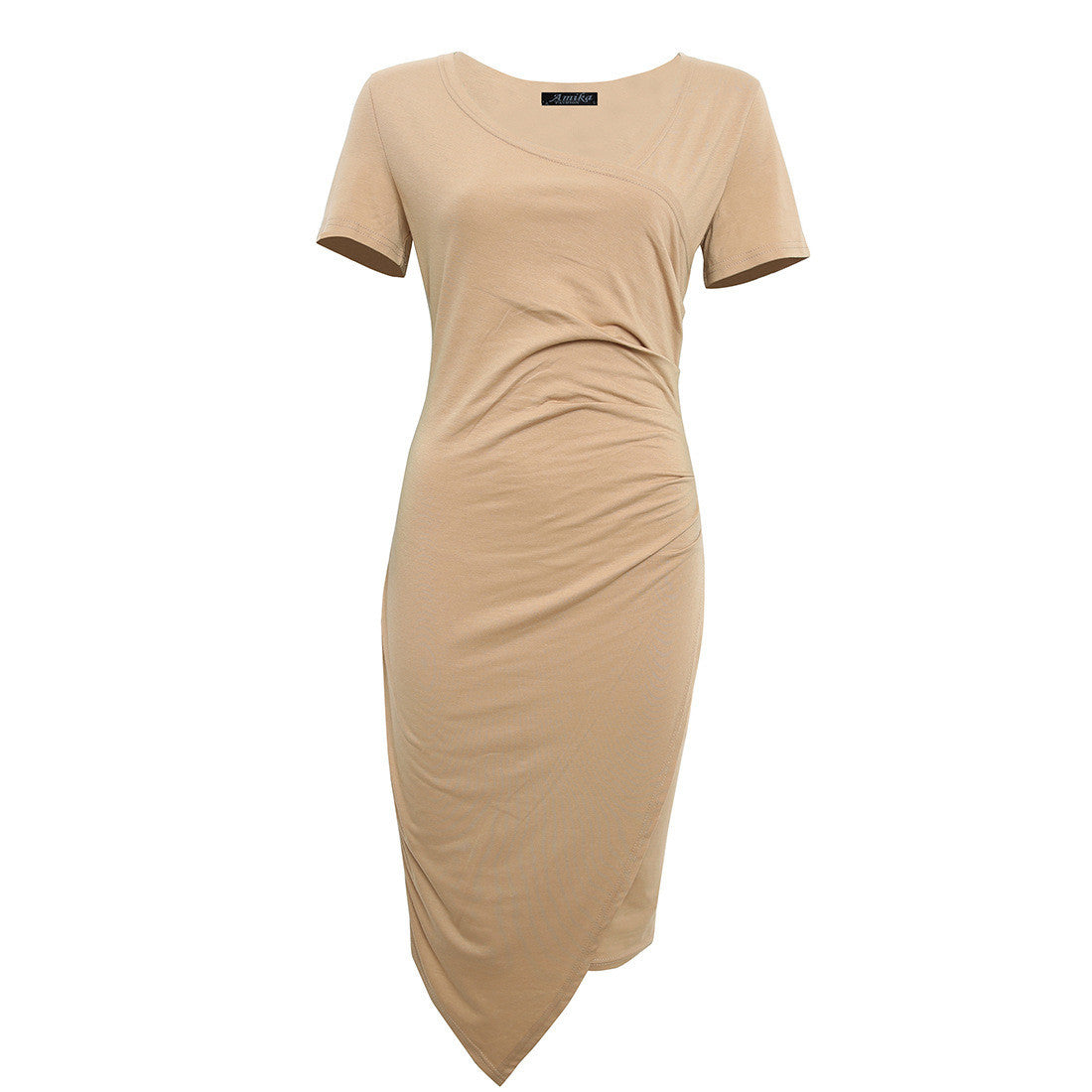 Women's Cotton Solid Color Casual Dress