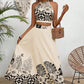 Floral-print Two-piece Slim-fit Set