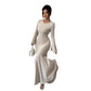 Mermaid Skirt Lotus Trumpet Sleeve Dress