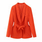 Robe de costume style français pour femme avec ceinture, petite veste, pantalon décontracté