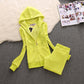 Pure Color Small Feet Plus Size Velvet Women's Casual Suit