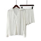 Ladies Long Sleeve Lapel Shorts Fashion Set