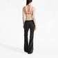 Color Contrast Patchwork Tube Top Three-dimensional Elastic Washed Jeans Two-piece Set