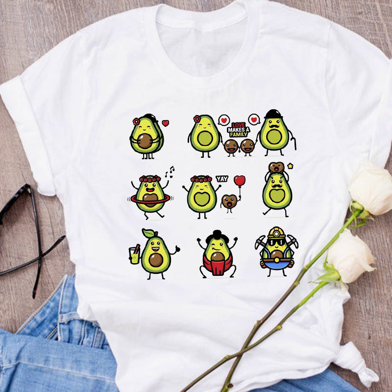 T-shirt à manches courtes pour hommes et femmes, imprimé créatif et tendance, ample, pour l'été