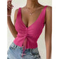 Summer Fashion Drawstring American All-matching Drawstring Vest Top