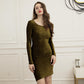 Robe tricotée tendance pour femme