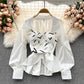 Women's Slim V-neck Wrap Chest Shirt