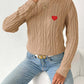 Love Stickers Autumn And Winter Round Neck Simple Pullover