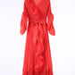 Women's Pleated New French Style Tied Dress
