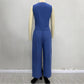 New Cotton Cardigan Tie-front Vest And Pants Two-piece Set