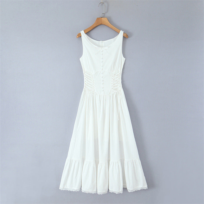 Bohemian Bow Mid-length Dress