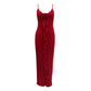 Sling Dress Color Ruffles High Waist Dress