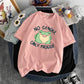 Riman European And American Printed Round Neck Loose Men's And Women's T-shirt Short Sleeve