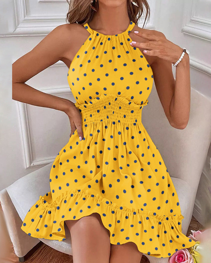 selling Floral-print Strap Casual Dress
