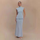 Women's Fashion Knitwear High Waist Hip Skirt Casual Suit