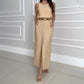 Women's Solid Color Casual Wide-leg Pants Suit