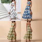 Strapless Sleeveless Top And Slit Skirt Set For Women