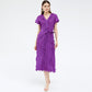 Robe moulante plissée à la taille pour femme