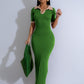 Women's Retro Slim Fit Sheath And Fitted Waist Slimming Dress