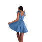 Fashion Square Collar Lace Up Fishbone Waist Dress