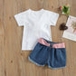 Girls Ice Cream Short Sleeve T-shirt Top
