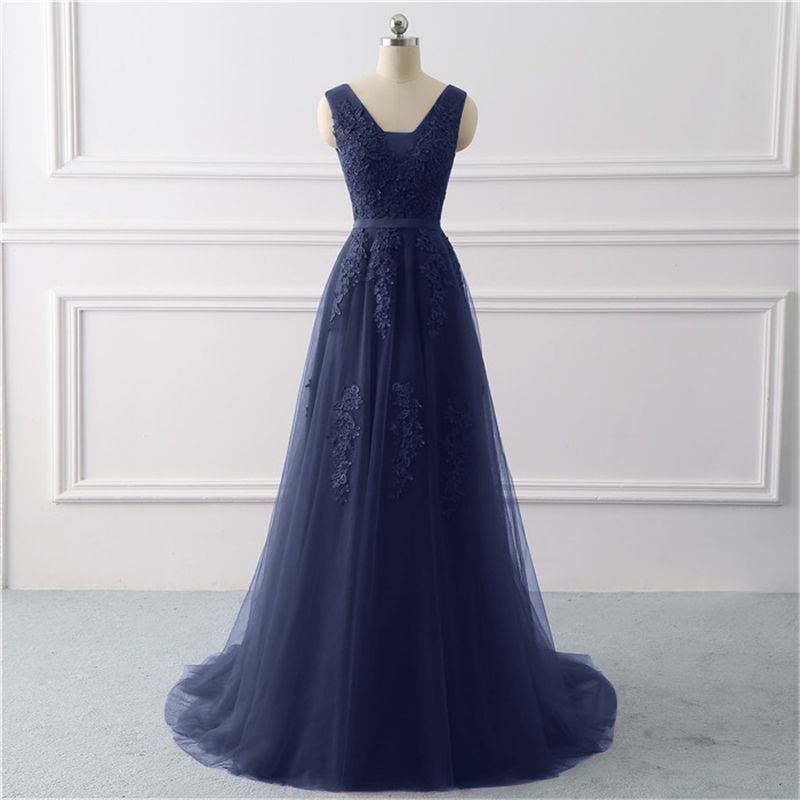 Robe de demoiselle d'honneur de mariage à petite queue en dentelle, robe de soirée pour femme