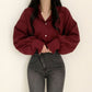Simple Solid Color Long-sleeved Shirt For Women