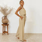 Gilet en coton et lin en gros, pantalon sans manches, tenue ample, costume tendance